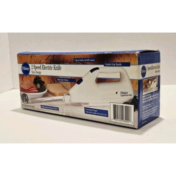 Boxed PILLSBURY 2 SPEED ELECTRIC KNIFE EURO DESING MODEL PEK-3000 PRE-OWNED EUC - Picture 2 of 9